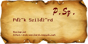 Pók Szilárd névjegykártya