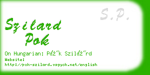 szilard pok business card